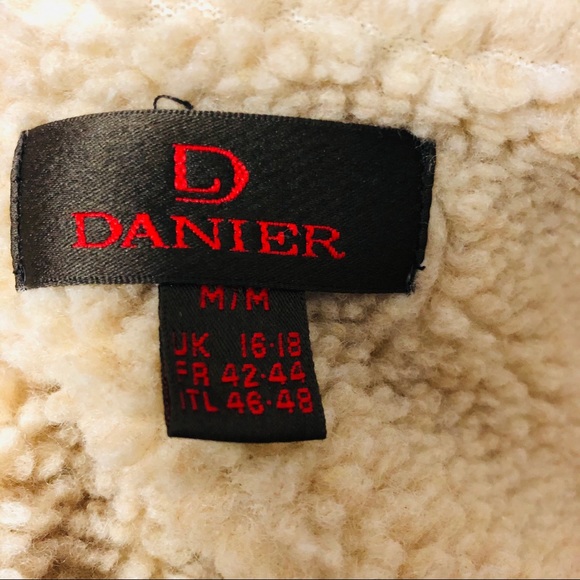 Danier Suede Leather Shearling Jacket Coat M - Picture 10 of 11